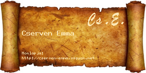 Cserven Emma névjegykártya